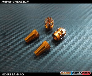 Hawk Creation Anti-Slip Stick Rocker End For JR XG8,11,14 (M4, Orange)